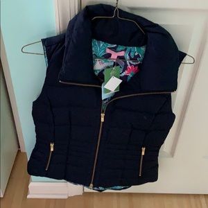 Lilly Pulitzer navy Vest. Brand new with tags.